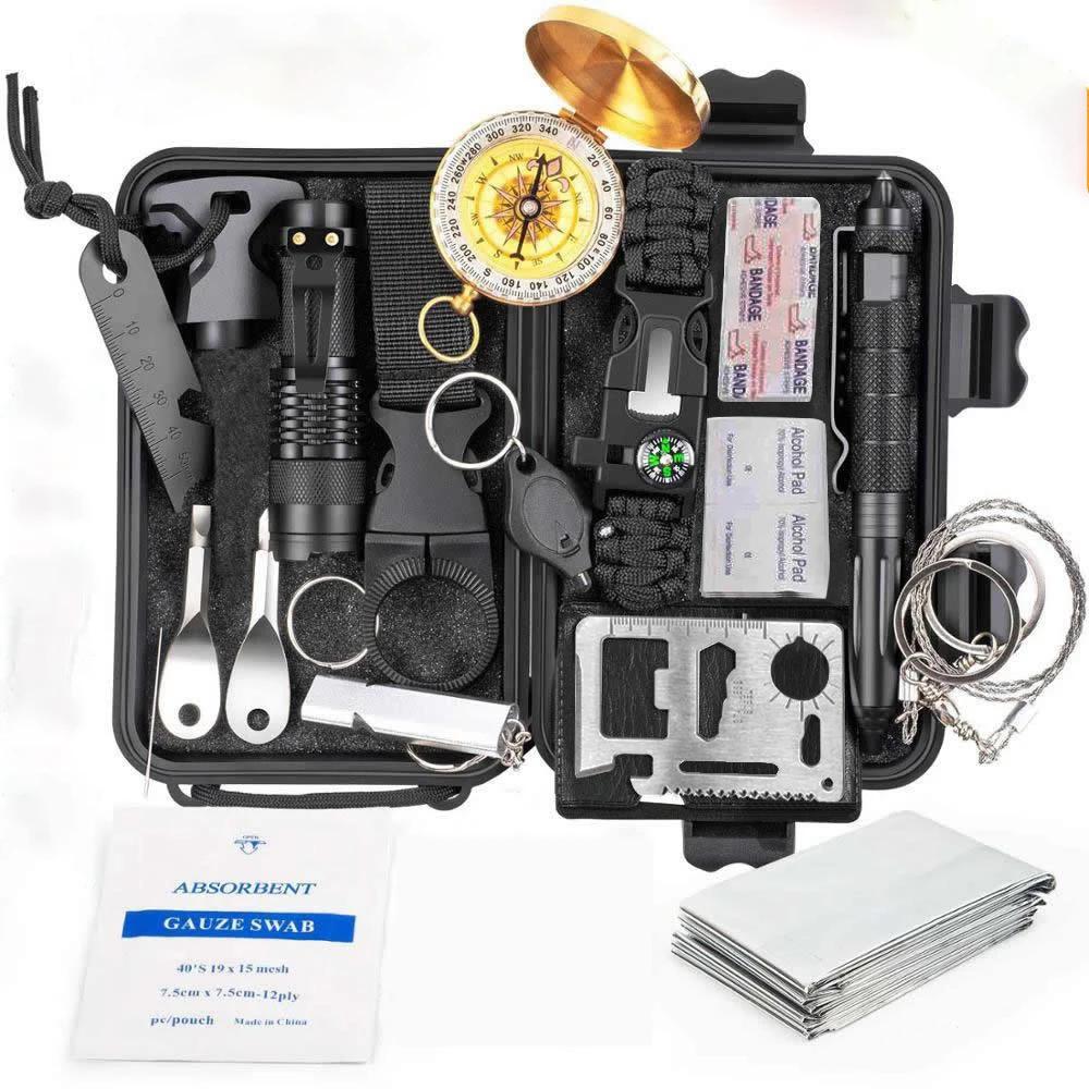 Kit de sobrevivência de emergência para viagens ao ar livre, Mini Camping Tools, Kit de emergência, apito e faca, sobrevivência e faca - Image 1