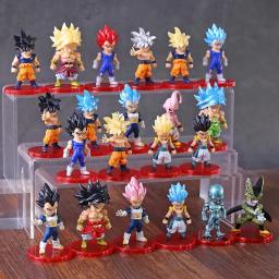 Dragon ball super filho goku vegeta broly buu figura de ação dragon ball figura conjunto anime estatuetas ultra instinto modelo presentes brinquedos - Image 1