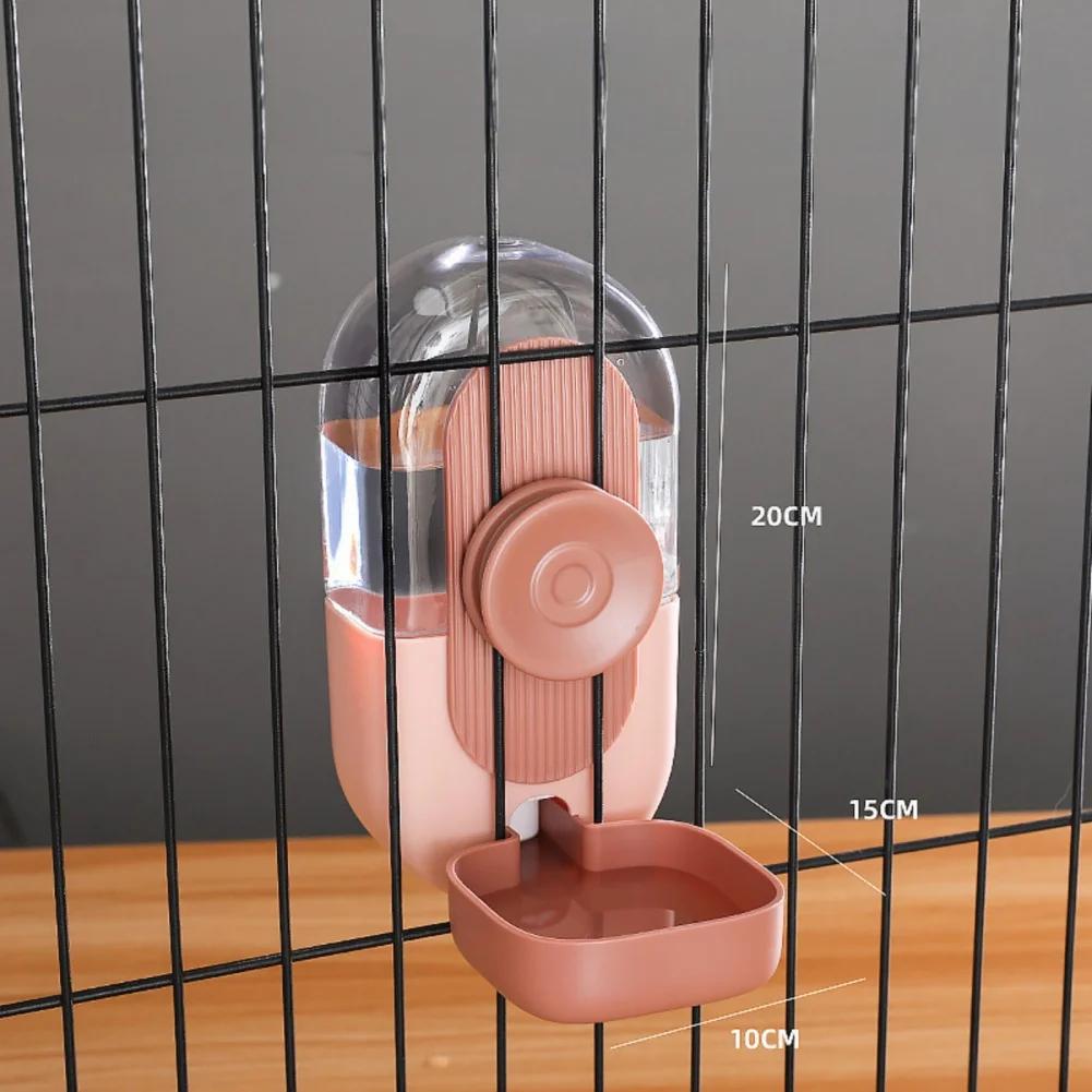 Alimentador automático com tigela suspensa Garrafa de água Recipiente de alimento Dispensador para cachorro, gatos, coelho, pássaros, produto de alimentação animal de estimação 27oz - Image 1