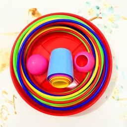 Brinquedo de empilhamento de anel de arremesso para crianças diversão interna e externa círculo de interação pai-filho presente de educação precoce - Image 5