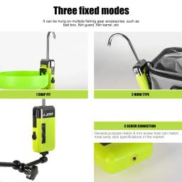 Pesca recarregável Bomba De Oxigênio Bomba De Oxigênio Automático, Oxigenação Bomba De Ar Absorvente De Água, Iluminação LED, 3 em 1 - Image 3
