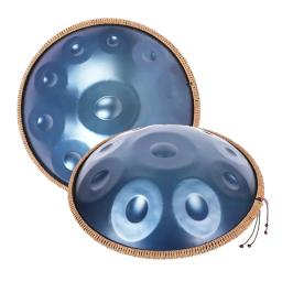 Azul Handpan Tambor Instrumento, D Aço Tongue, Nitrogênio Aço Inoxidável Bonito Som, presente de aniversário, 9,10,12 nota, 440hz,22 polegadas - Image 1