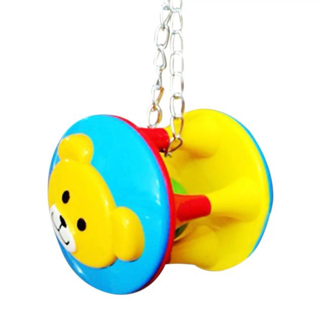 Brinquedo Colorido com Sino para Periquitos: Bola de Pássaro Pendurada para Mastigar e Treinar