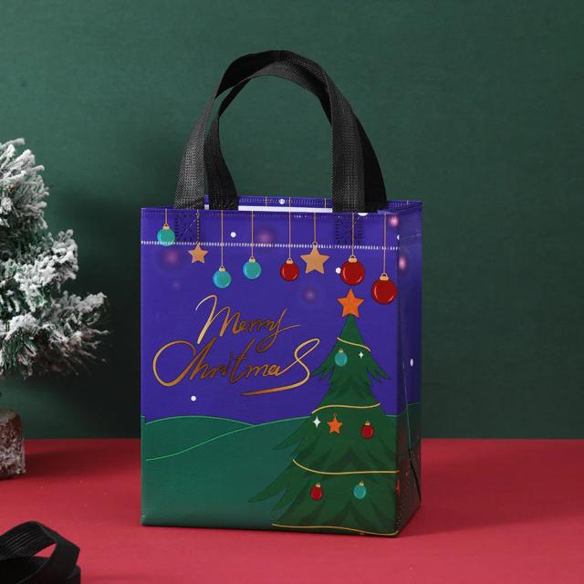 Sacos de Presente de Natal Reutilizáveis com Alças - Sacolas Pequenas e Meias do Papai Noel para 2025