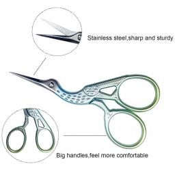 Tesoura De Costura Pequena com Tampa De Couro Aço Inoxidável Artesanato Tesoura Ferramentas DIY Tesouras De Costura Para Bordados Bordados - Image 3