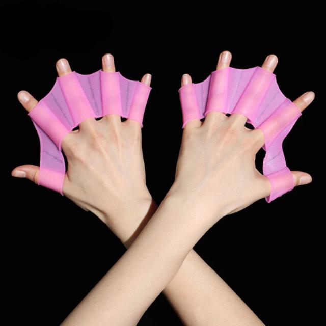 Nadadeiras de Silicone para Todos: Luvas de Dedo e Equipamento de Treinamento para Natação Profissional e Diversão Infantil