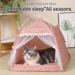 Cama Tenda Aconchegante para Animais de Estimação, Camas Calmantes Confortáveis para Cães e Gatos Pequenos, Casa para Chihuahua, Rede, Acessórios para Animais - Image 1