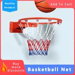 Redes de basquete padrão vermelho, branco e azul rede de basquete cesta de basquete redes laterais cestas não incluídas - Image 1