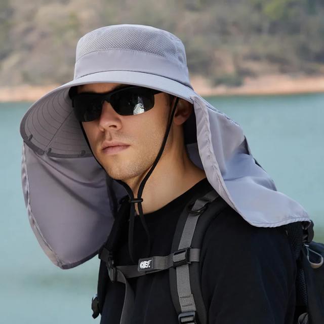 Chapéu de Pesca de Verão com Proteção Solar e À Prova d'Água para Atividades ao Ar Livre e Caminhadas