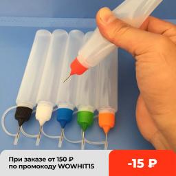 Chzimade-garrafa de agulha recarregável, 5pcs, colorido, 30ml, diy, ferramentas de argila de polímero, presentes - Image 1