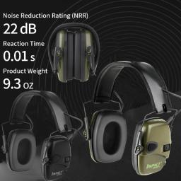 Original anti-ruído impacto som amplificação tiro eletrônico earmuff caça tático fone de ouvido de proteção auditiva - Image 5