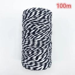 Linha de algodão de duas cores para decoração, artesanato, material de embalagem, artesanal, presente de Natal, novo, 10 jardas, 100m - Image 4