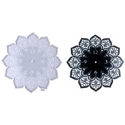 relógio moldes resina mandala flor relógio silicone molde parede pendurado molde para epóxi diy artesanato jóias - Image 5