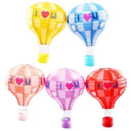 Balão de ar quente de arco-íris para decoração de crianças, luminária de papel para festa de aniversário, casamento, 1 peça - Image 4