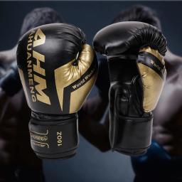 PU Leather Luvas de Boxe Profissionais para Adultos e Crianças, Luvas de Treinamento, Esponja Respirável, Muay Thai, Sanda, Suprimentos Esportivos - Image 4