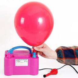 1 Set Inflator Bomba Portátil Lidar Com Furos Duplos Vários Bicos de Ar De Economia De Trabalho EUA Plug Balão Elétrico Máquina Home Supply - Image 4