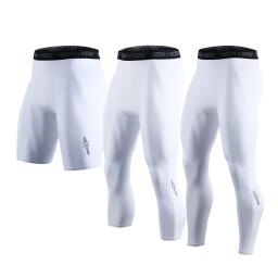 Calças de compressão dos homens collants legal seco leggings esportes baselayer correndo collants treino atlético shorts ativos - Image 5