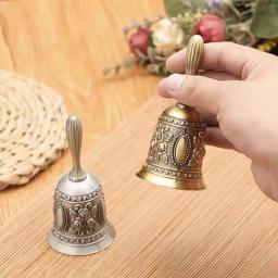 Manual de meditação sino mão estilo retro sorte jantar oração tibetano serviço budista portátil artesanal bronze decoração da sua casa - Image 2