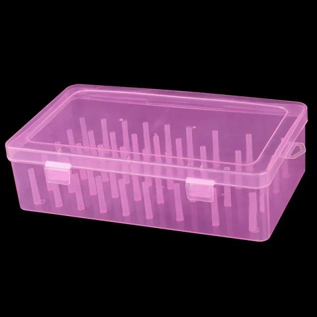 Organizador de Costura com 42 Peças: Caixa de Armazenamento para Carretéis em 3 Cores e Estojo de Transporte