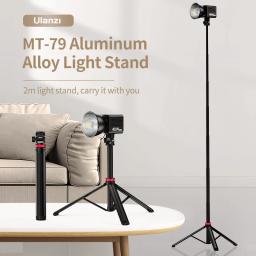 Ulanzi-MT-79 Light Stand, tripé portátil para telefone, clipe, câmera de ação, cob portátil, liga de alumínio, 2m - Image 2