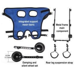 Cadeira de rodas para cachorro grande com deficiência, Hind Limb Booster, Pet Cart para gato e cachorro, Exercício de reabilitação geral - Image 4