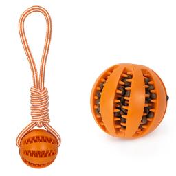 Pet Treat Balls with Rope for Small and Large Dogs, Brinquedo de borracha interativo para cães, Pet Shop, Brinquedos de mastigação resistentes à mordida - Image 4