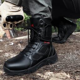 Sapatos de segurança impermeáveis ao ar livre, biqueira de aço de segurança, botas masculinas de trabalho, biqueira de aço, anti-esmagamento, botas de trabalho masculinas, tamanho 47 - Image 5