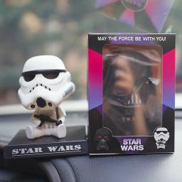 Quente star wars darth vader bobblehead modelo boneca colecionável ornamentos de carro decoração interior dos desenhos animados criatividade brinquedo presentes - Image 3