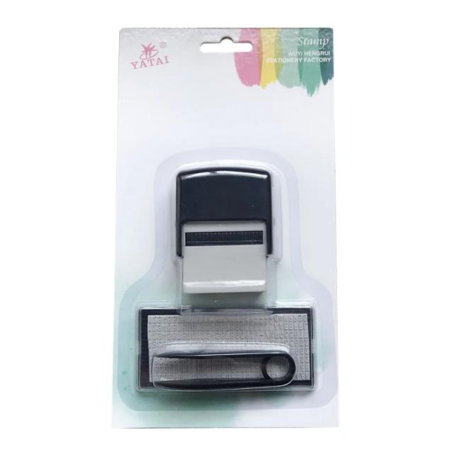 Kit Personalizado de Carimbo de Borracha com Auto Tinta - Nome, Endereço Comercial e Número para Impressão Artesanal