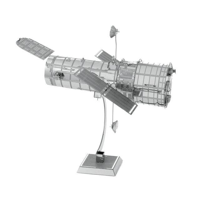 Puzzle 3D em Metal do Telescópio Hubble - Kit Modelagem a Laser para Crianças, Brinquedo DIY Educativo
