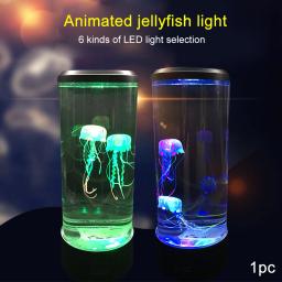 Jellyfish lâmpada mudando a cor do tanque de aquário controle remoto led night light presente aniversário usb carregamento relaxante humor - Image 6