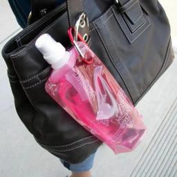 Bolsa de água portátil dobrável para esportes ao ar livre, Garrafa plástica criativa, Suprimentos para caminhadas e corrida, 500ml - Image 1