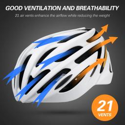 Capacete de bicicleta inteligente com luzes de sinalização, Capacete leve, Luz de advertência - Image 2