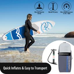 Stand Up Paddle Board inflável SUP antiderrapante para todos os níveis de habilidade, prancha de surf com bomba de ar, bolsa de transporte, trela, barco em pé - Image 2