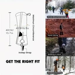 1 par de polainas impermeáveis para caminhadas, respiráveis, deserto, escalada de montanha, caminhadas, caça, caminhada, esqui para homens e mulheres - Image 4