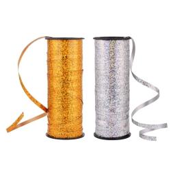 Rolo de fita curvadora prateada e dourada, crimpagens, fitas de balão dourado para festa e decoração de festival, artesanato, embrulho de presente, 5mm x 100 jardas - Image 3