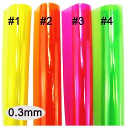 Rolo de filme de PVC impermeável, rosa néon, colorido, claro, transparente, vinil, couro sintético, tecido, pano de vidro macio, BH050, 30x120cm - Image 2