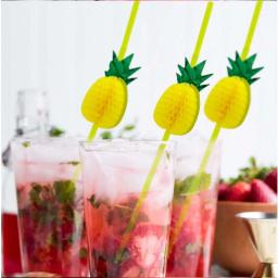 Canudos bebendo com flamingo, abacaxi, praia, tropical, aniversário, verão, piscina, casamento, suprimentos, 25 ou 50pcs - Image 5