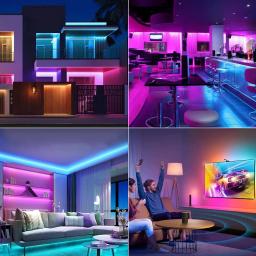 Smart RGB Color Changing LED Strip Lights, Baixa Tensão, Controle APP, Decoração de Casa, TV, Festa, Festival, com Bateria, 5V - Image 6