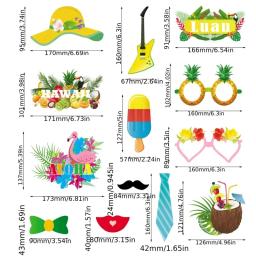 Conjunto de adereços fotografia havaiana para festas na praia do verão e tema tropical, 29 peça - Image 3