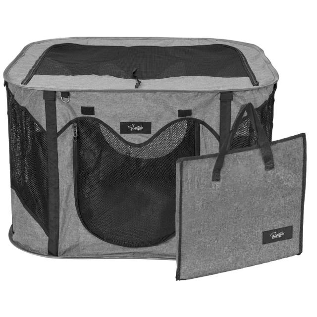 Cercadinho Portátil Dobrável para Animais de Estimação com Saco de Transporte - Ideal para Cães, Gatos e Coelhos em Casa e Viagem