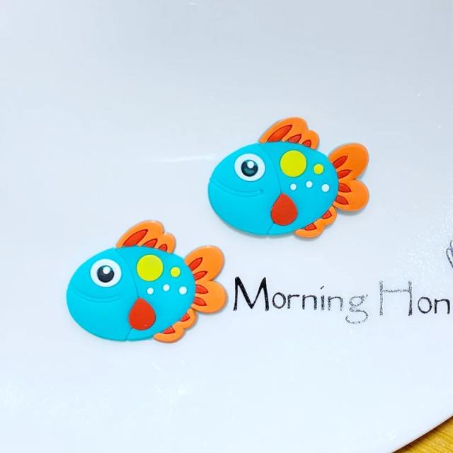 Conjunto de 12 Adesivos de PVC dos Desenhos Animados do Oceano para Scrapbook e Artesanato Decorativo