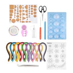 Tiras de papel colorido para Scrapbooking Decor, Quilling Tool Kit, Presente de Natal, Iniciantes DIY Craft, Artesanato, 900, 10 Ferramentas - Image 6
