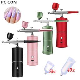 Airbrush prego com Compressor, Air Brush portátil, Nail Art Compressor, Pintura e Artesanato Kit - Image 1
