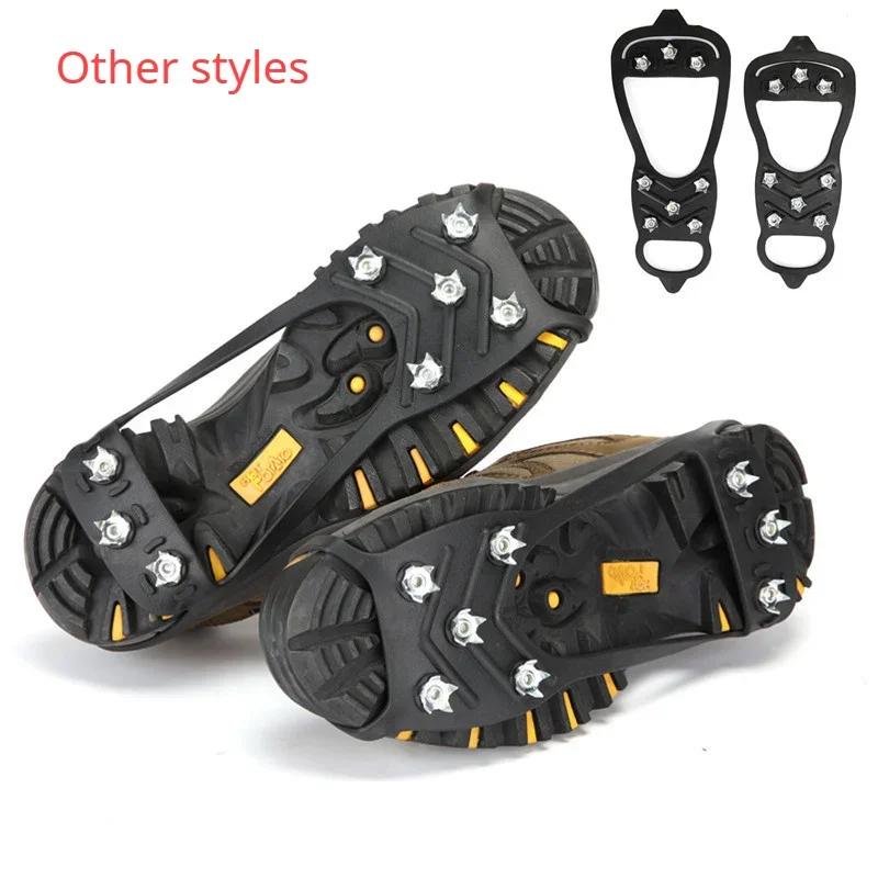 18 Dentes Escalada Crampons para o inverno ao ar livre Caminhada Ice Fishing Snow Shoes Sapatos antiderrapantes Manganês Steel Shoe Covers - Image 1