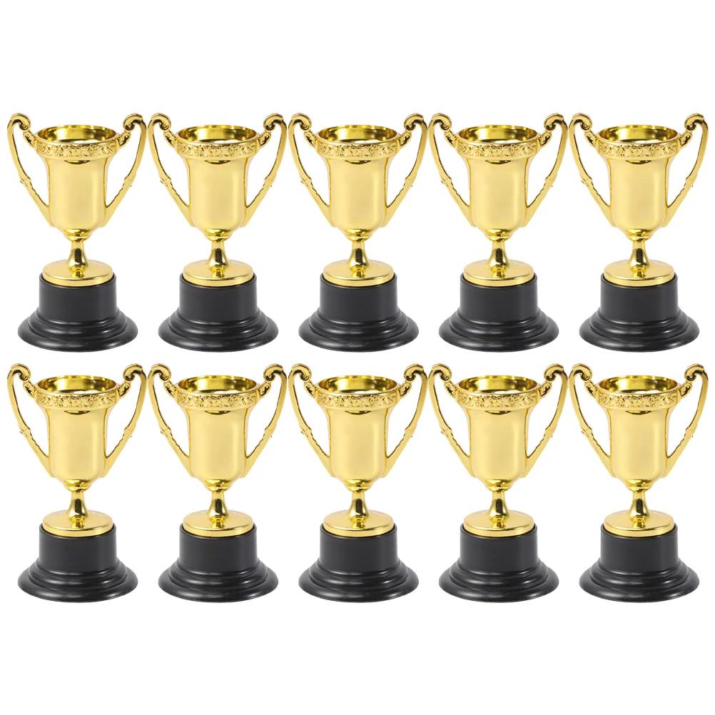 Troféus De Recompensa De Plástico Criativo para Crianças, Pequeno Troféu, Prêmio De Ouro, Copos De Troféu, Material Escolar, Brinquedos De Presente, 10Pcs - Image 1