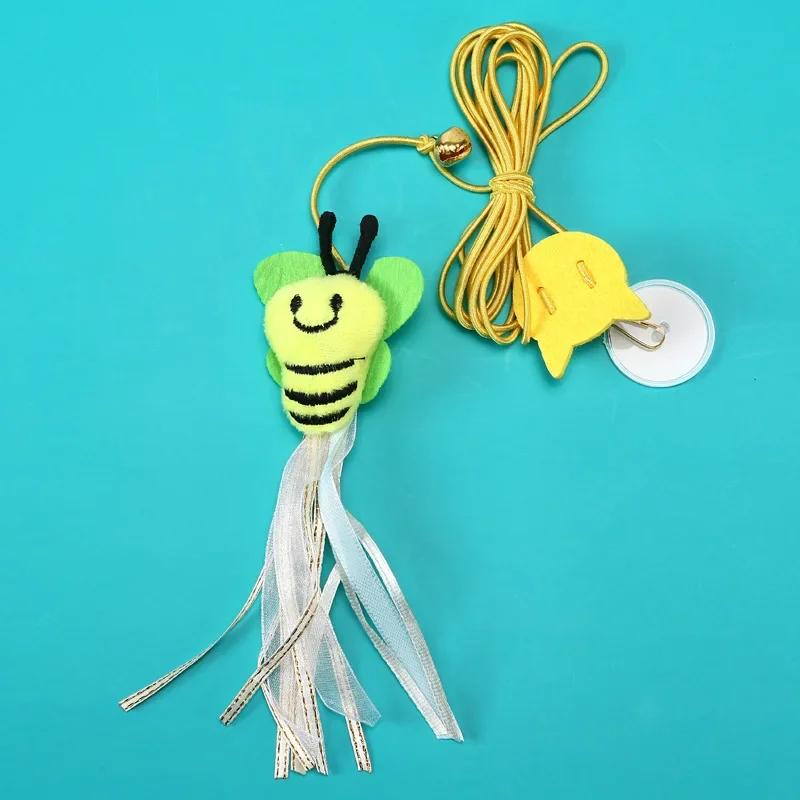 Retrátil pendurado porta tipo brinquedo interativo para gatinho, gato brinquedos, elasticidade, mouse, catnip, corda de arranhão, pet fornecimentos, presente - Image 1