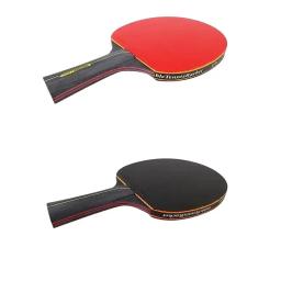 Conjunto de raquete de tênis de mesa profissional Ping Pong, espinhas em borracha, alta qualidade, lâmina Bat Paddle com saco, 6 estrelas, 2pcs - Image 5