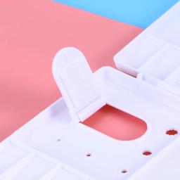 Bandeja de mistura de paleta de aquarela dobrável, cores de tinta dobrável, bolso de viagem branco - Image 5