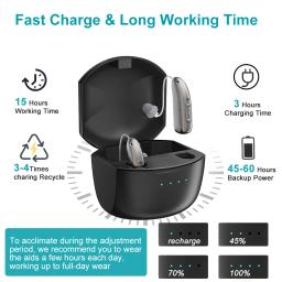 IncenSonic Aparelhos auditivos OTC auto-ajustáveis, perda auditiva leve a moderada, aparelho auditivo Bluetooth com suporte de ruído de ajuste invisível - Image 4